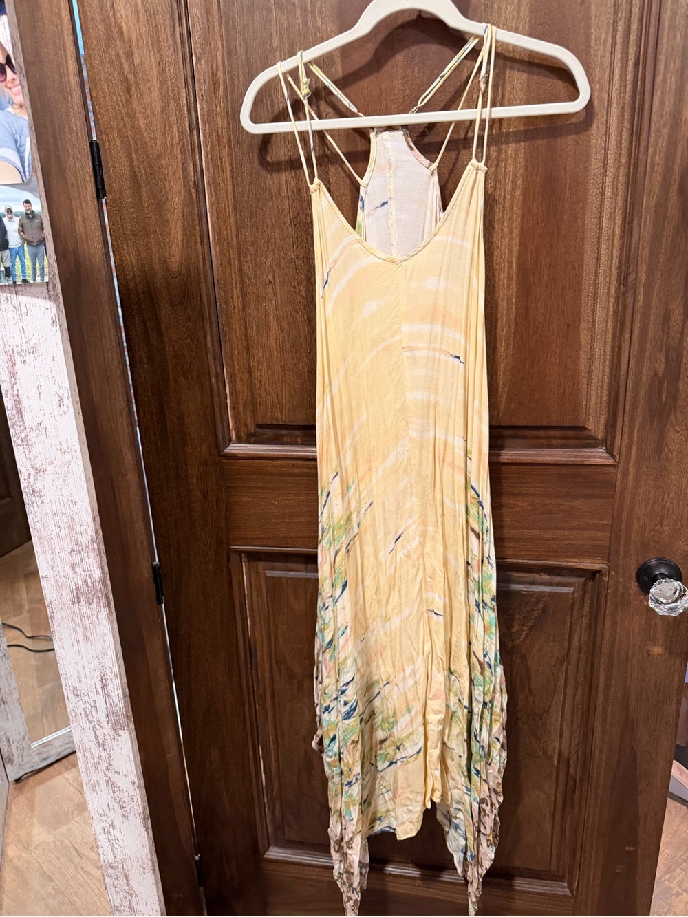 lovestitch Pale Yellow Asymmetrical Strappy Maxi Dress